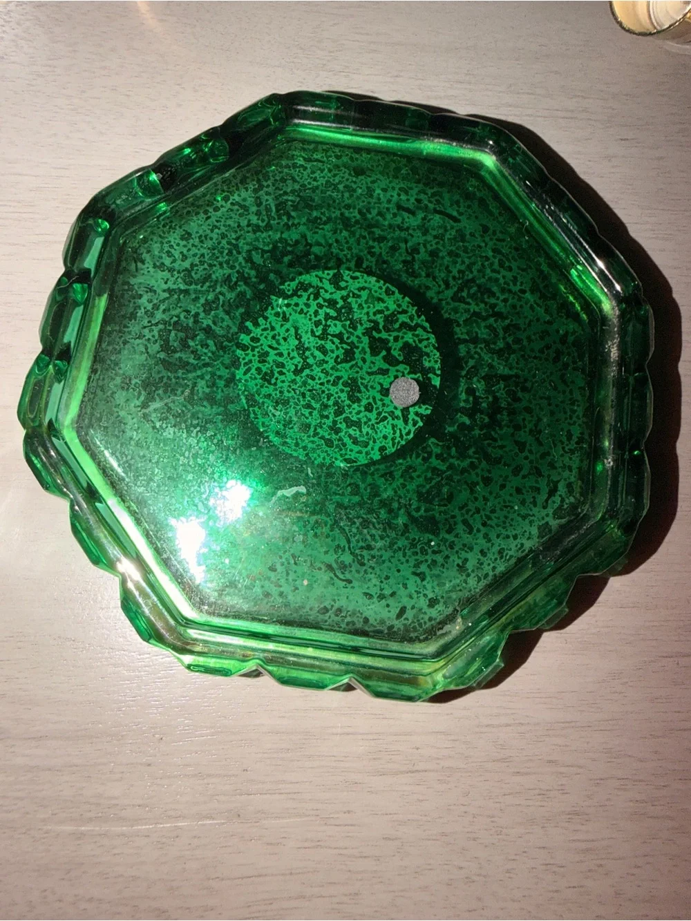 Opalhouse Emerald Green Glass Bath Set with Gold Pumps